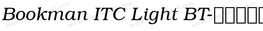 Bookman ITC Light BT字体转换